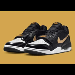 Nike Air Jordan Legacy 312 Low Black Metallic Gold CD7069-071 Men's Size 11